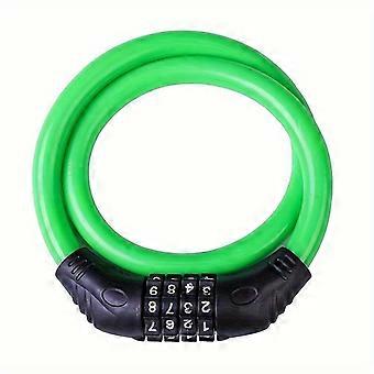 4-Digit Resettable Steel Cable Lock for Bikes Scooters, Anti-Theft Combination Lock with Durable PVC Iron Construction