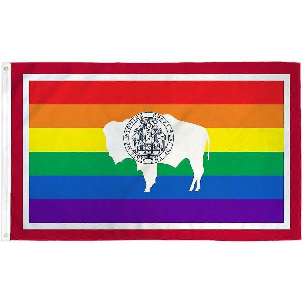 WYOMING RAINBOW PRIDE FLAG YA0289
