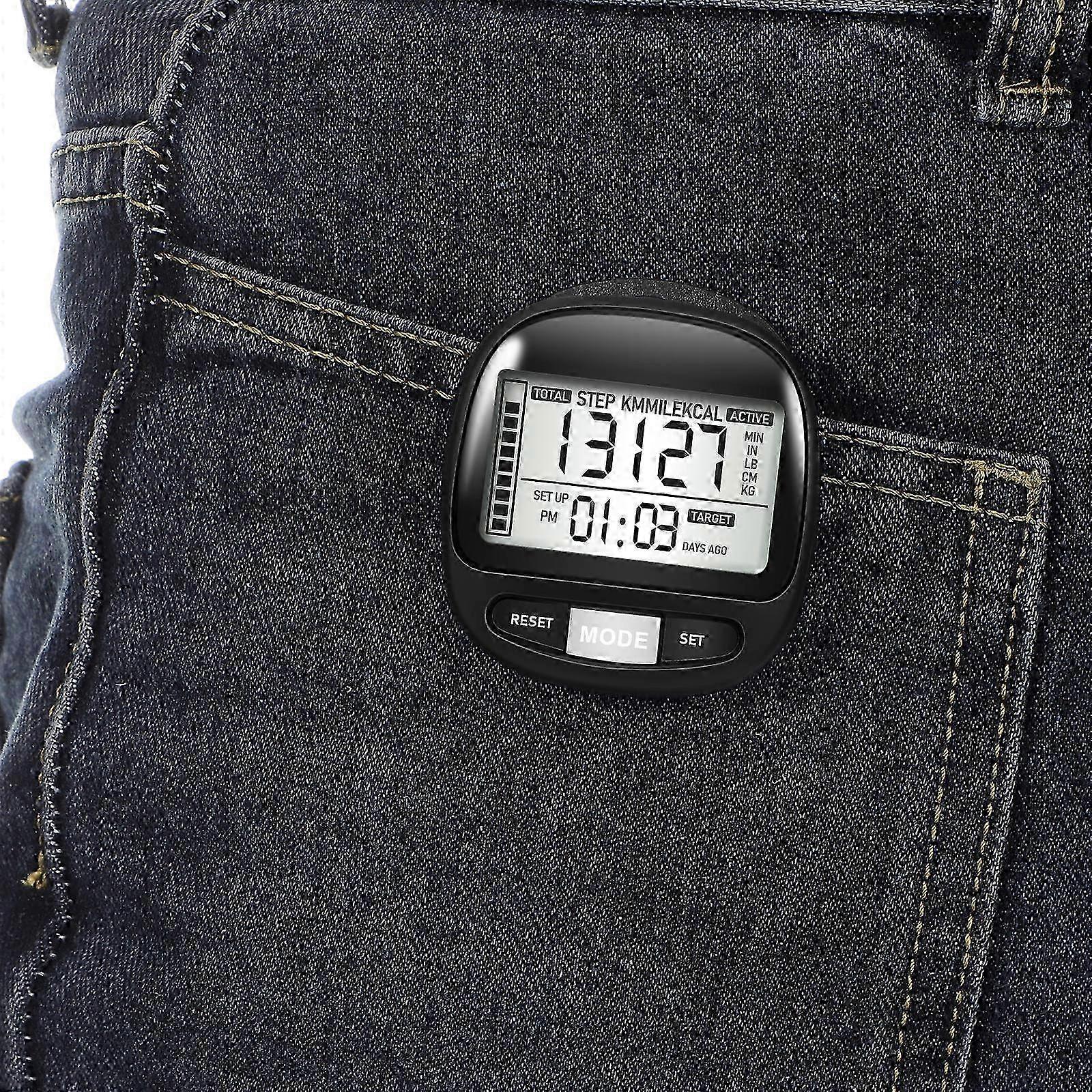Walking Pedometer Portable Step Tracker Outdoor Pedometer Clip Walking Steps Counter