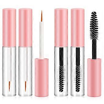 Empty Mascara Tube and Wand for Storage Use 6Pcs Pink Cosmetic Containers