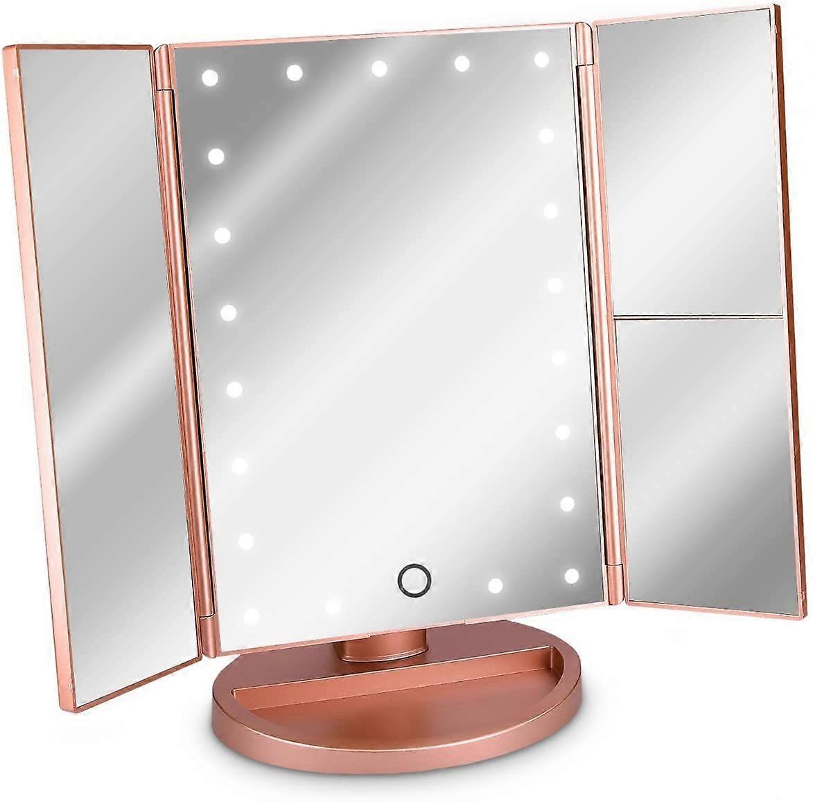 LED Cosmetic Mirror Folding Standing Mirror