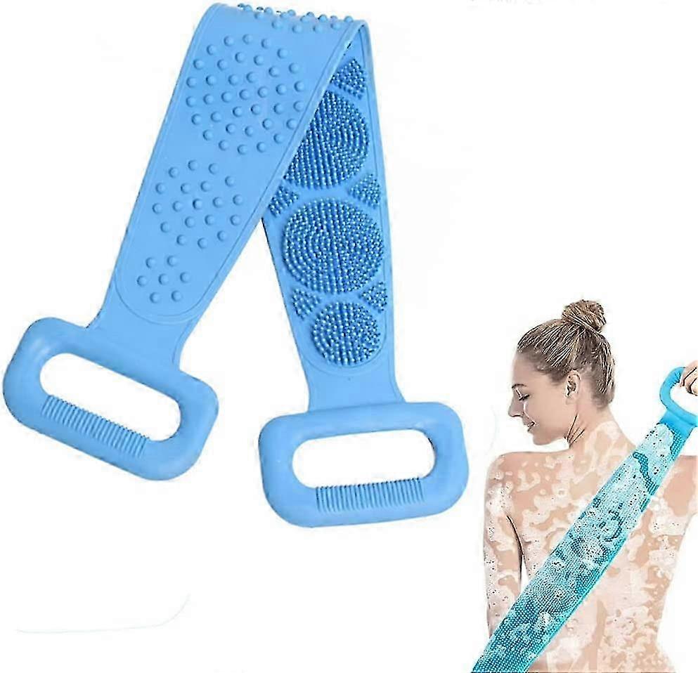 Silicone Shower Back Brush(Blue)