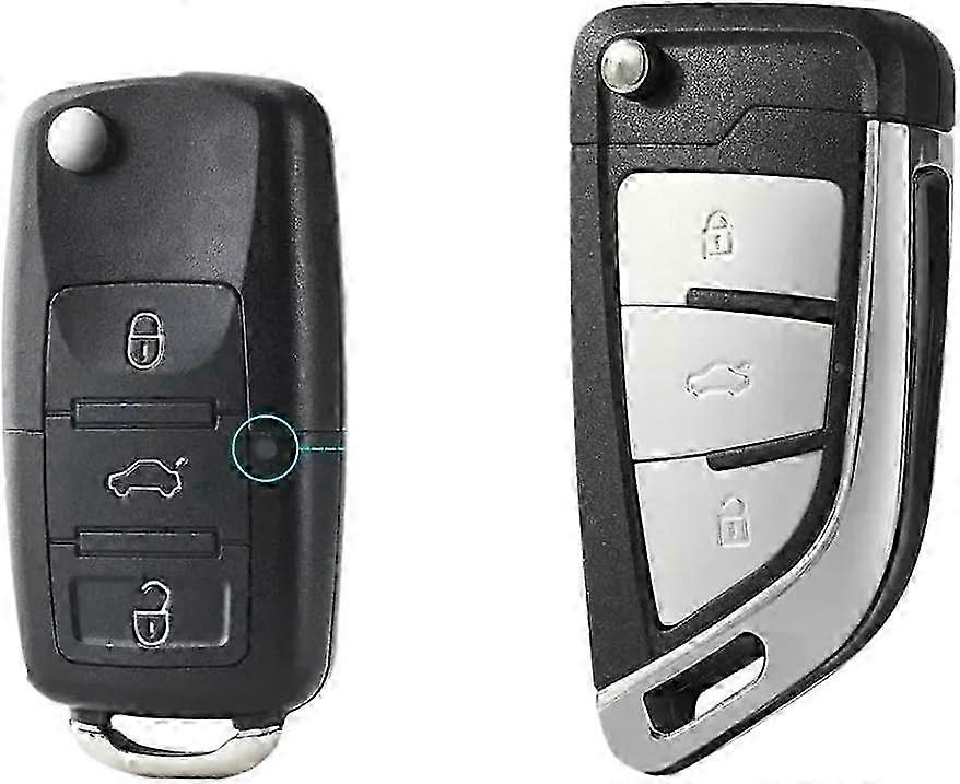 Remote Key Shell Compatible with MK4 MK5 MK6 Modified 2-Button 3-Button Folding Car Key (3 Buttons Modified)