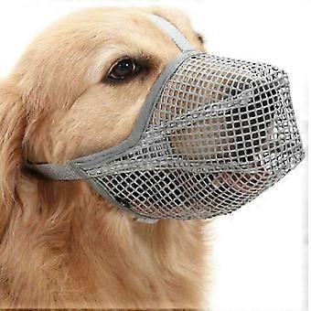 Pet Muzzle Large Mesh Design Anti Bite Anti Lick Breathable Drinkable