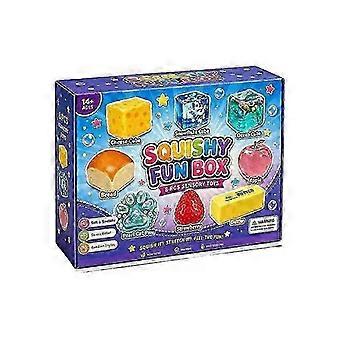 8pcs Set Squishy Box Soft Slow Rising Squeeze Fidget Toys