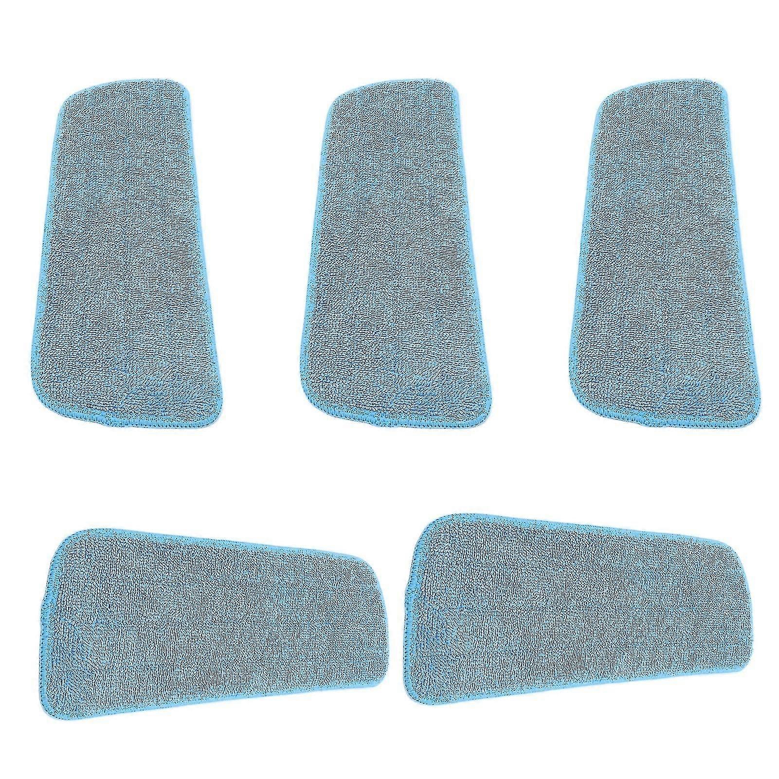 5PCS Microfiber Flat Mop Pad Mopping Cleaning Cloth Replacement for 14x41cm Hook and Loop Mop Universal