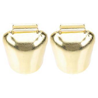 2pcs Metal Cattle Bells Retro Bells Horse Hanging Bells Pet Bell Decorations Golden