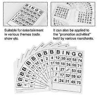 60Pcs Bingo Game Bingo for Fun Intellectual Development Plaything (White) PC