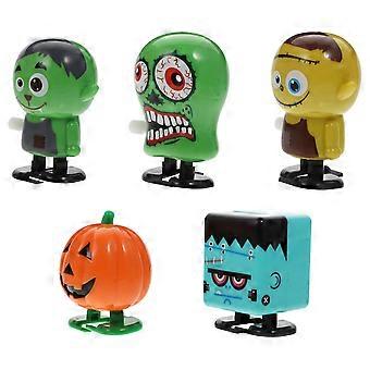 Giocattolo a carica manuale di Halloween, 5 pezzi, giocattoli a molla con cartoni animati, colori assortiti