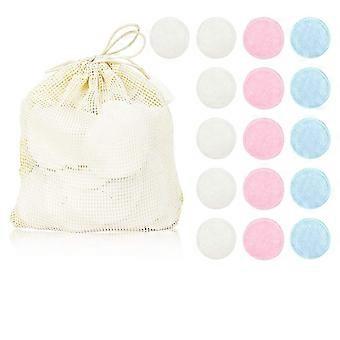 Cotton Rounds Wiederverwendbar - Wiederverwendbare Bambus Make-up Entferner Pads für alle Haut - Bambus Baumwolltuch zum Abschminken - Wiederverwendbare Gesichtspads Cotton Roun