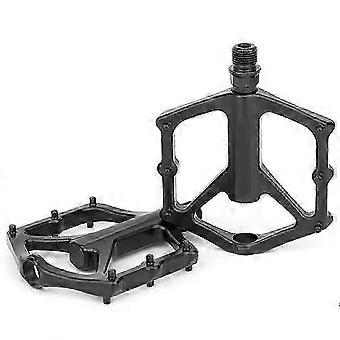 Schwarze Fahrradpedale aus Aluminiumlegierung für Mountainbikes, 2 Paar
