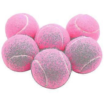 6pcs Pack Pink Tennis Balls 66mm - Wear-resistant Elastic Balls For Ladies Beginners -WHBYV