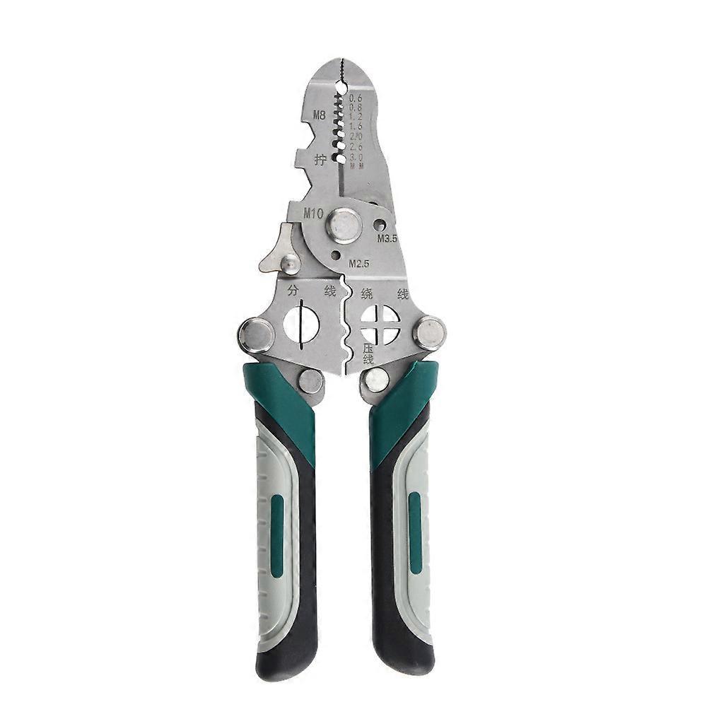 Foldable Multi Function Wire Stripper Handheld Crimping Cutting Pliers for Electrician Wiring Work