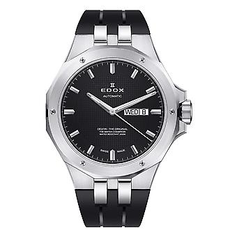 Edox delfin reloj para Hombre Analógico de Cuarzo con brazalete de Silicona 88005 3CA NIN