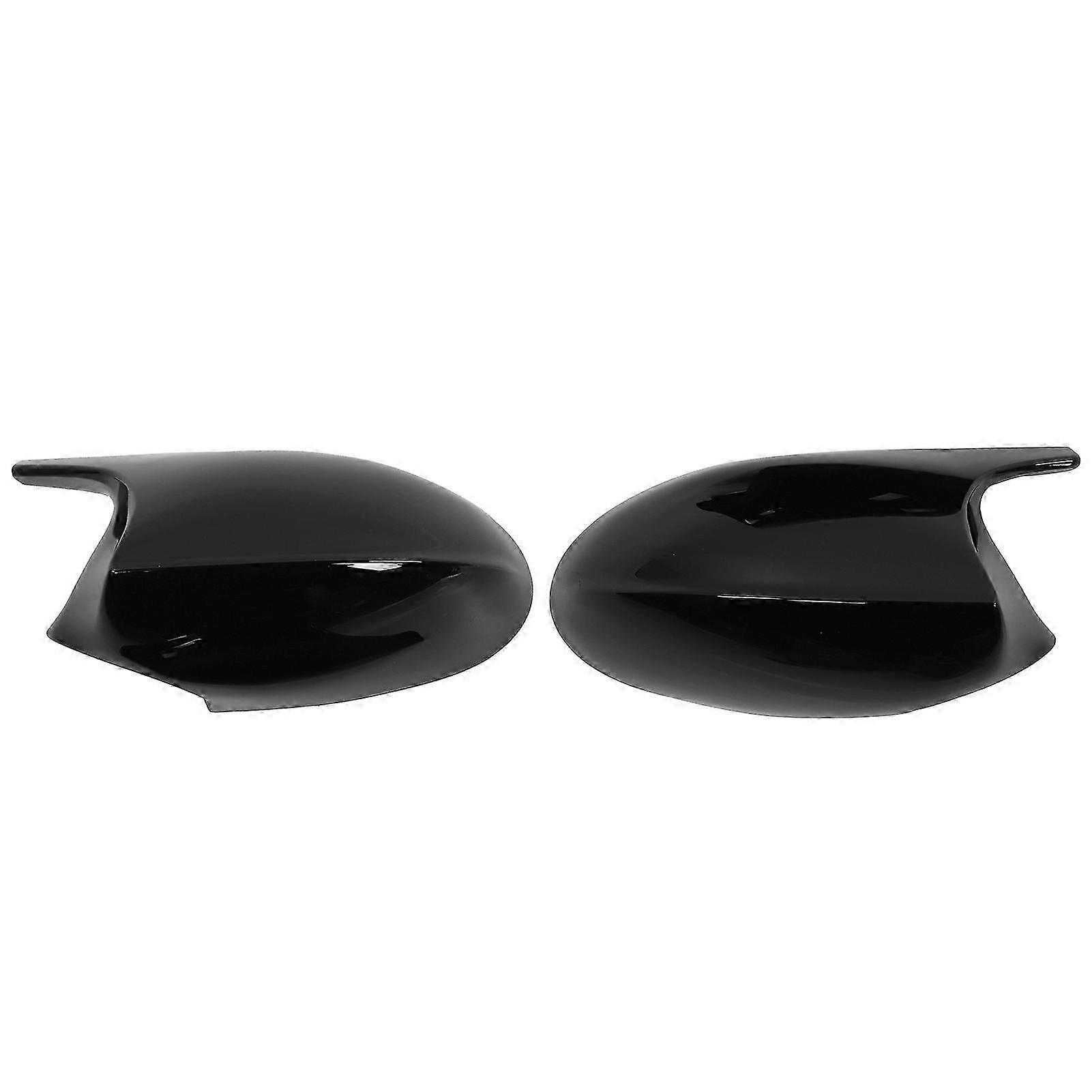 Pair Rear View Side Mirror Cap Protective Case Glossy Black Fit for E90 E91 E92 E93