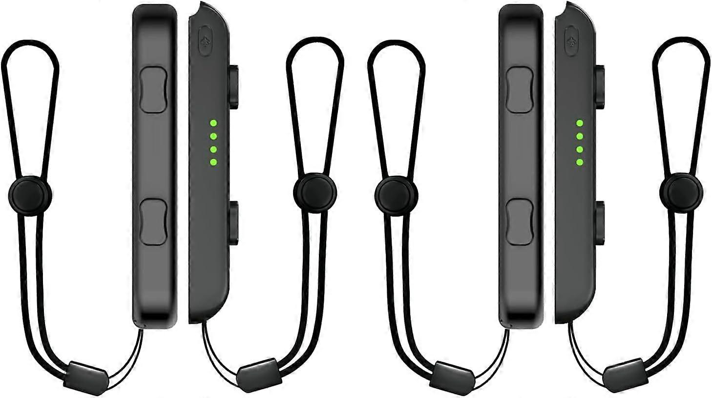 4 Pack Wrist Strap for Switch Joycon - Replacement Accessories for Joy con Straps (Black 4 Pack)