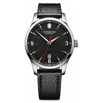 Victorinox Allianz automatische Analog Herrenuhr mit Rindsleder Armband V241668