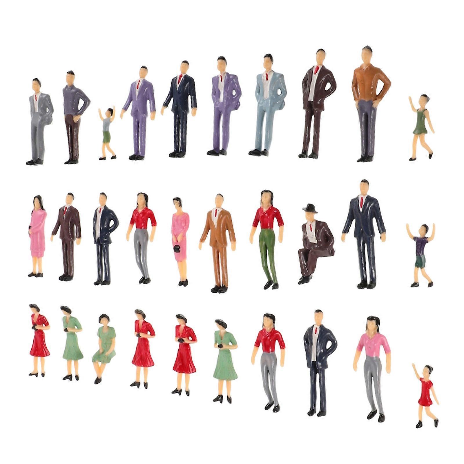 Miniature Scene Models Sand Table People Model for Realistic Display 30Pcs
