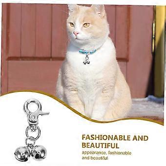 2pcs Pet Collar Bells Stainless Steel Dog and Cat Collar Accessories Crisp Sound Craft Bells for Holiday Decoration and