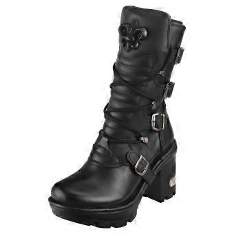 New Rock M-neotyre05-s1 Unisex Platform Boots in Black