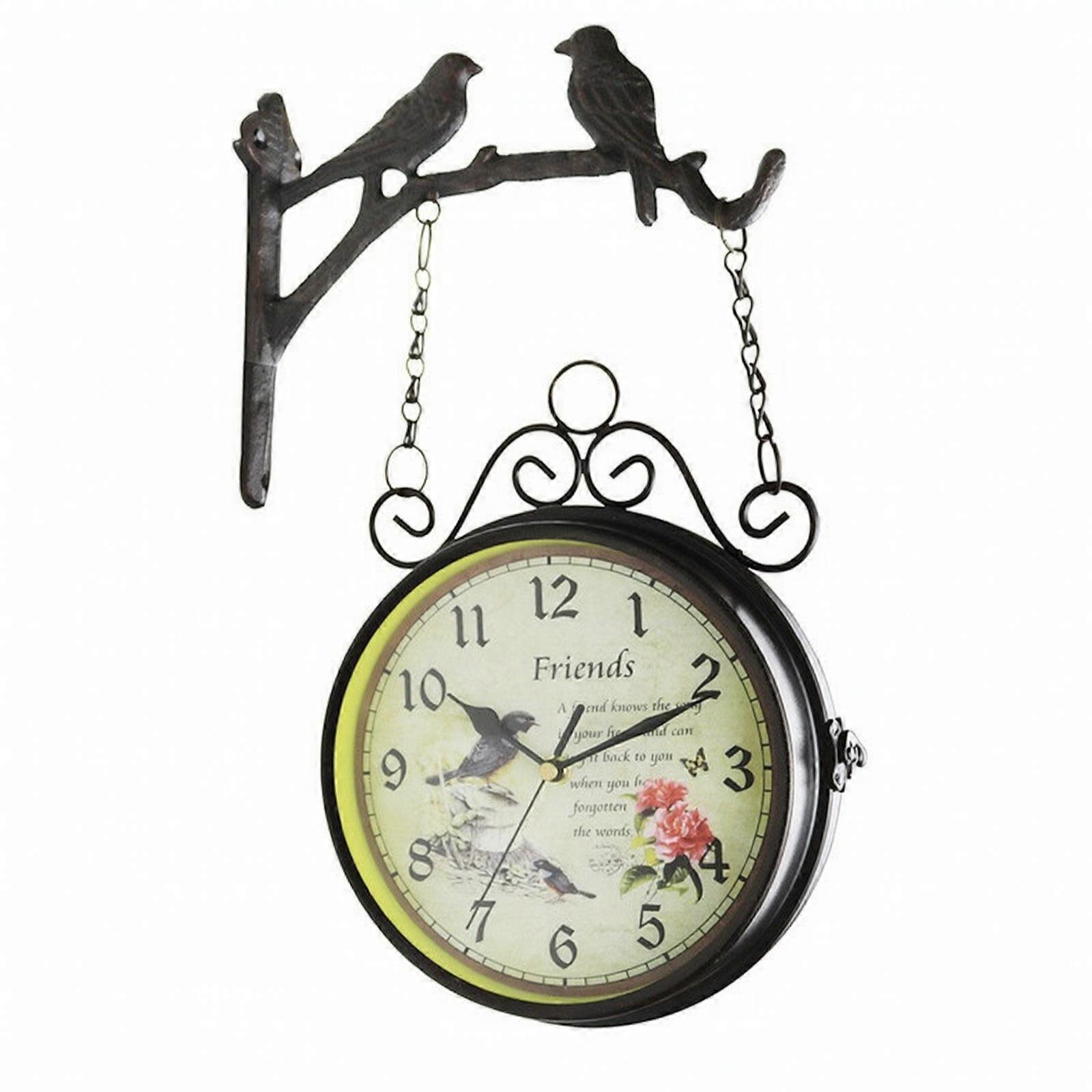 Double-Sided Wall Clock Quartz for Living Room