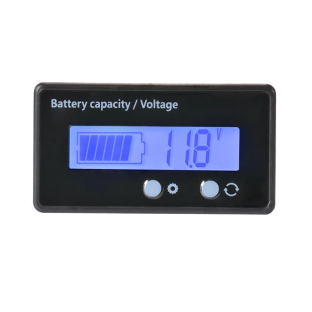 12V/24V/36V/48V Lead-acid Battery and Lithium Battery Capacity Tester Voltage Meter LCD Monitor (Blue)