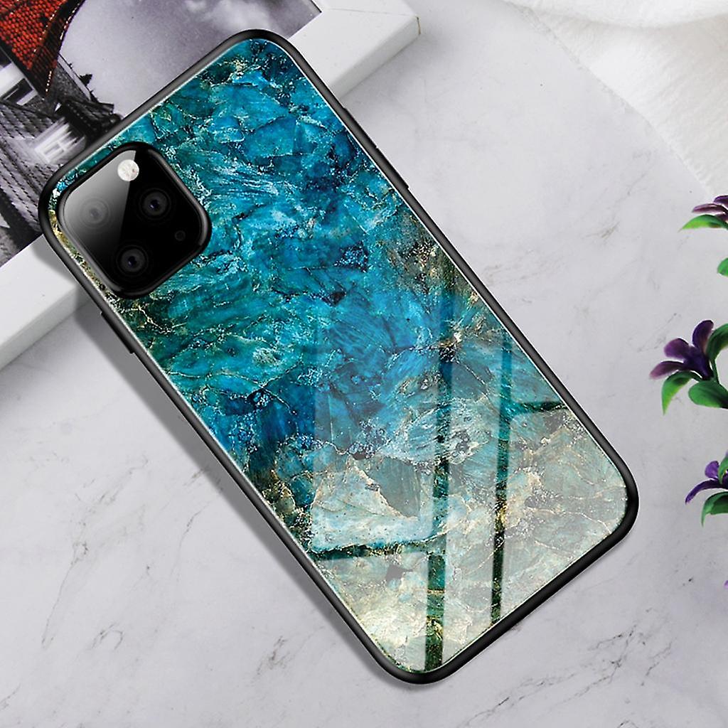 Rear Tempered Glass Housing Case Cover for iPhone 11pro max (6.5'') Emerald