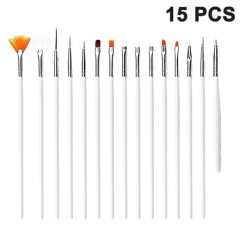 15 Pcs Acrylic Uv L Brush Set Art Dotting Ing