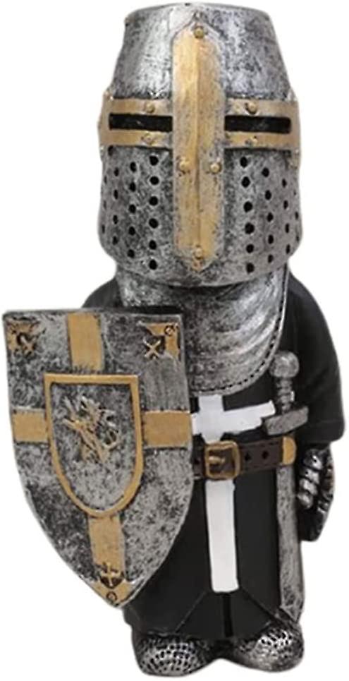 Knight Gnome Guard Medieval Crusader Sword Warrior Resin OrnamentsB