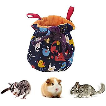 Small Animal Hanging Hammock & Sleep Sack - Cozy Fleece Bed For Ferrets, Guinea Pigs, Hamsters & More