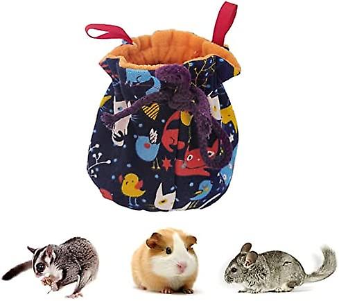 Hamster Accessories Hanging Sugar Glider Snuggle Sleeping Pouch With Drawstring Design For Pet Glider Small Animals Cage Sleep Bag Bird Bed For Cage