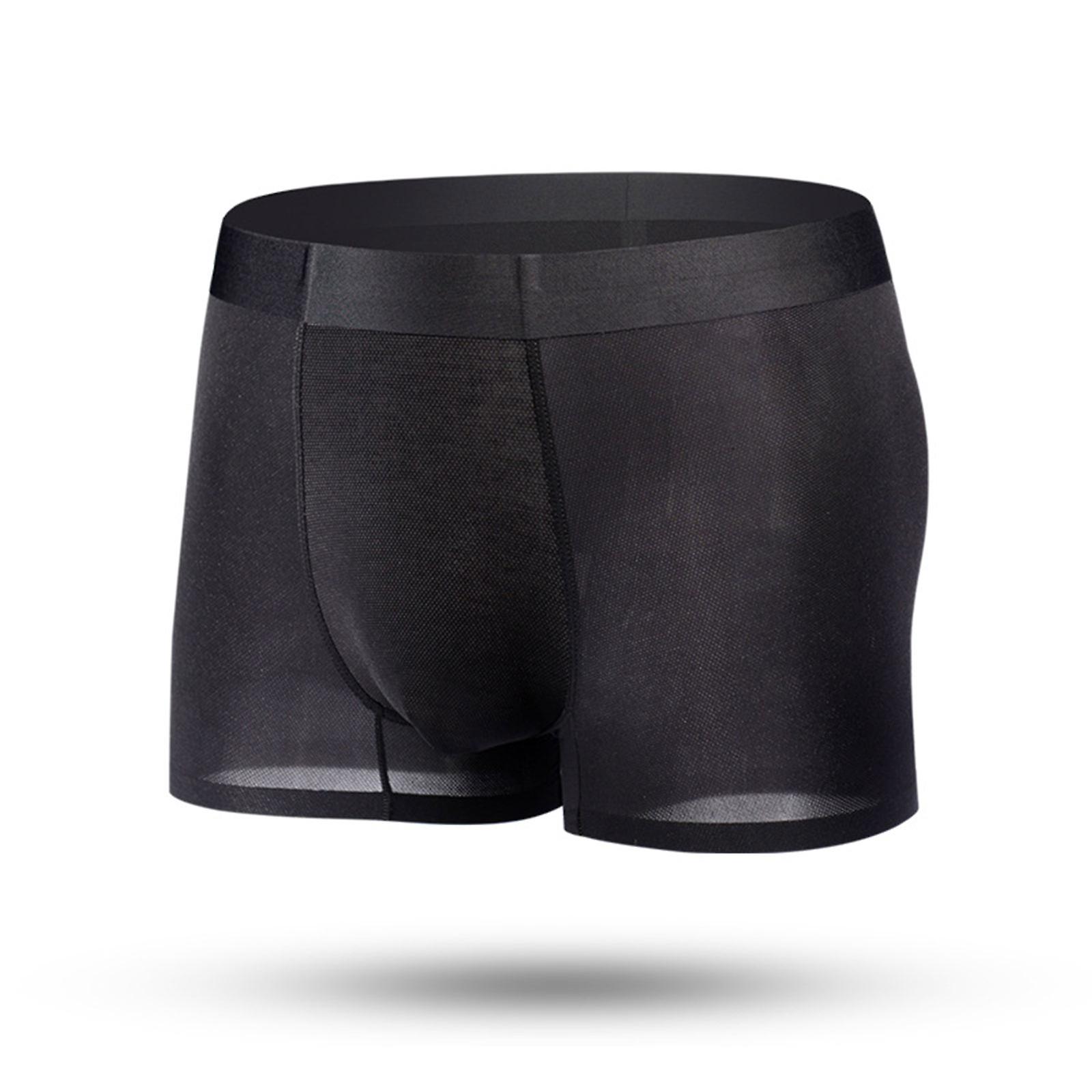 Boxer Da Uomo Senza Cuciture Con Tessuto Traspirante In Seta - Foto 8