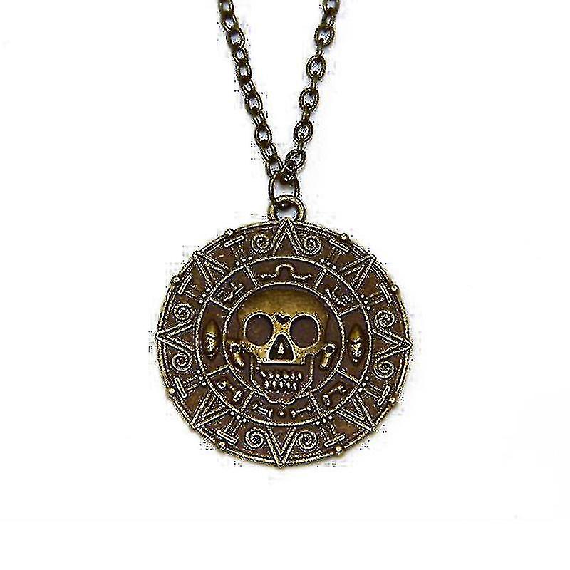Classique Pirates des Caraïbes Coin Badge Pendentif Collier