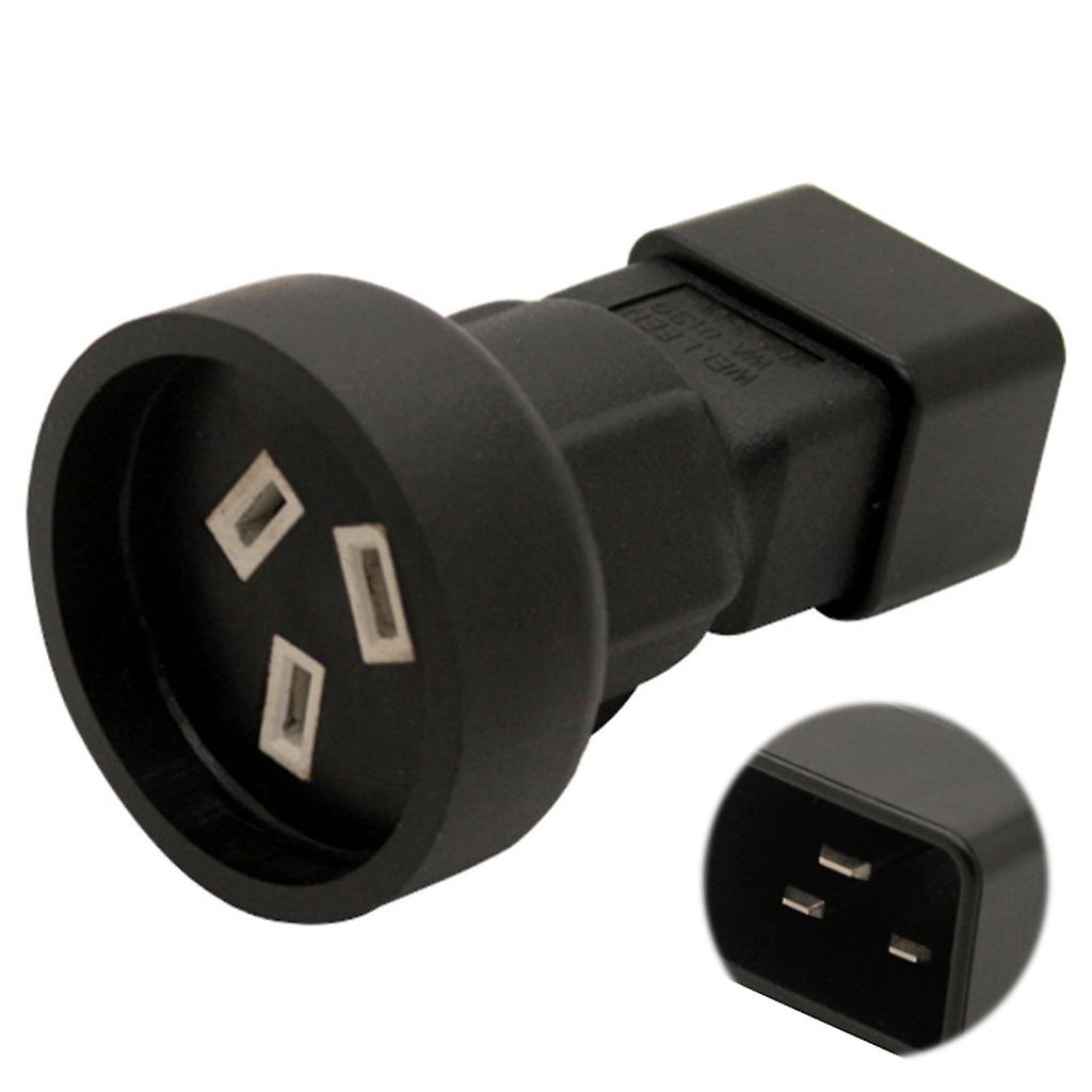 IEC 320 C14/C20 Male to Australia 3-pin Female Power Socket Connector Adapter
