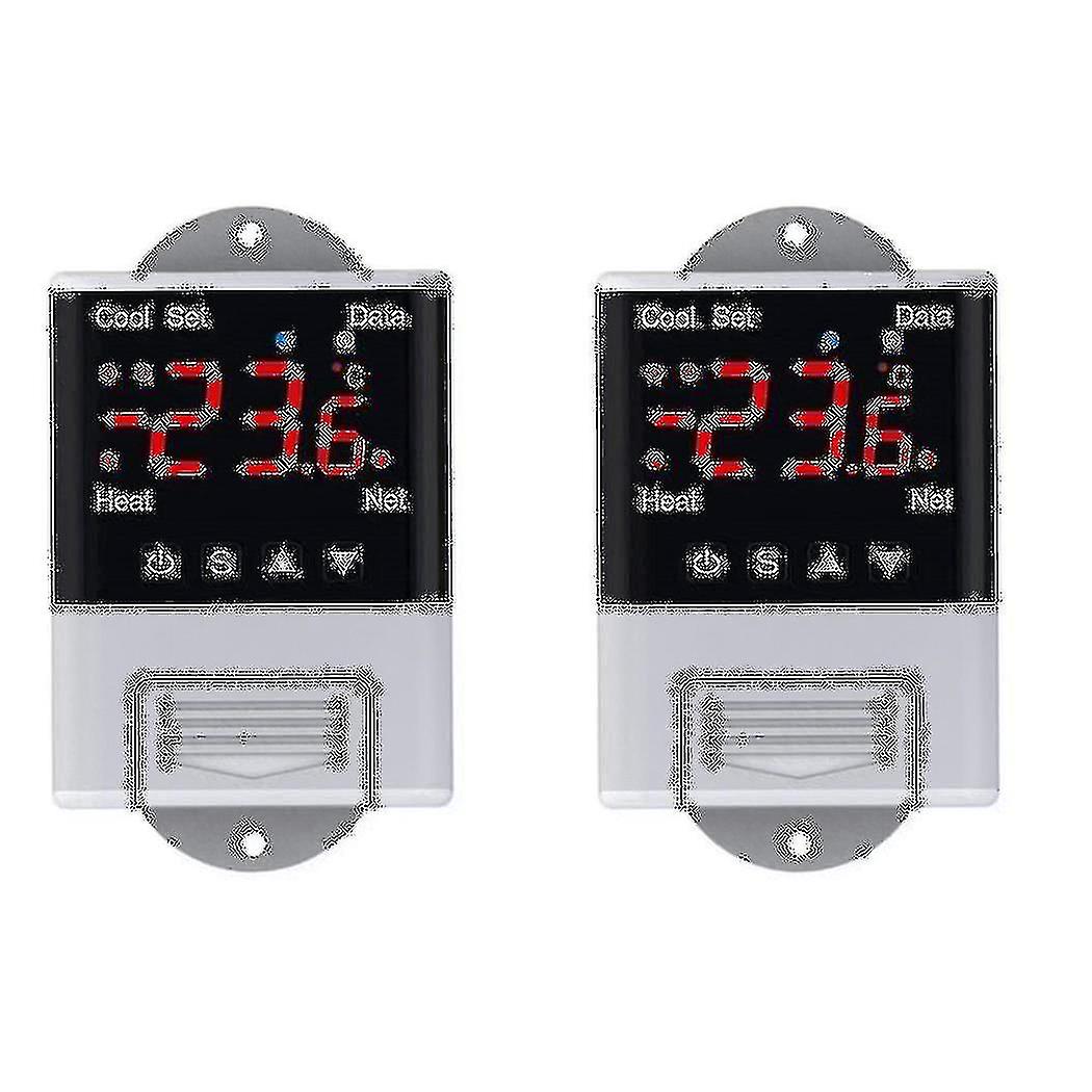 2x Wireless Wifi Temperature Controller Thermostat Ac110-220v Dtc1201 Ntc Sensor Digital Display Ap