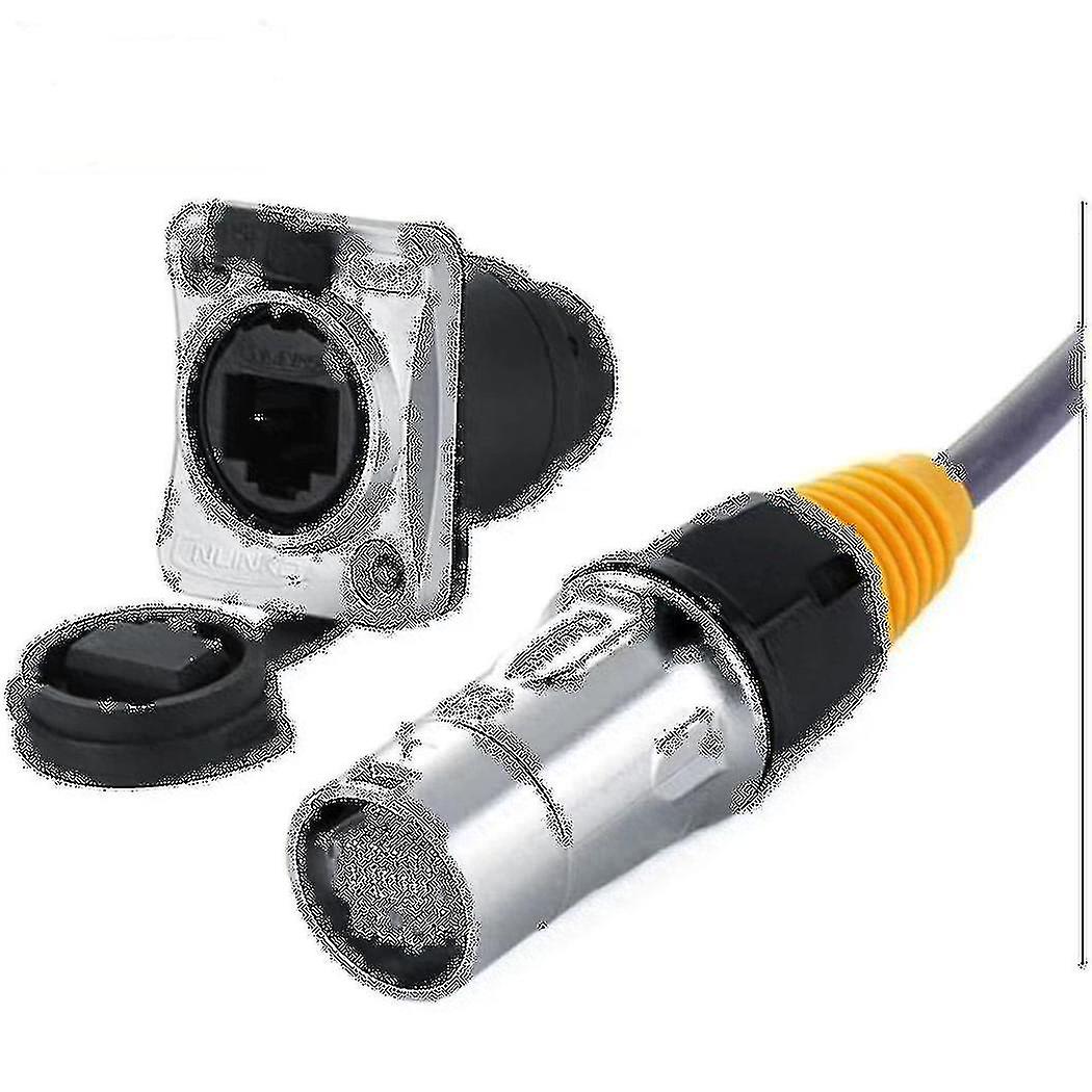 Ip67 Netwerk Rj45 Waterdichte Connectoren / Ethernet Rj45 Waterdichte Plug + Waterdichte Socket Voor Out