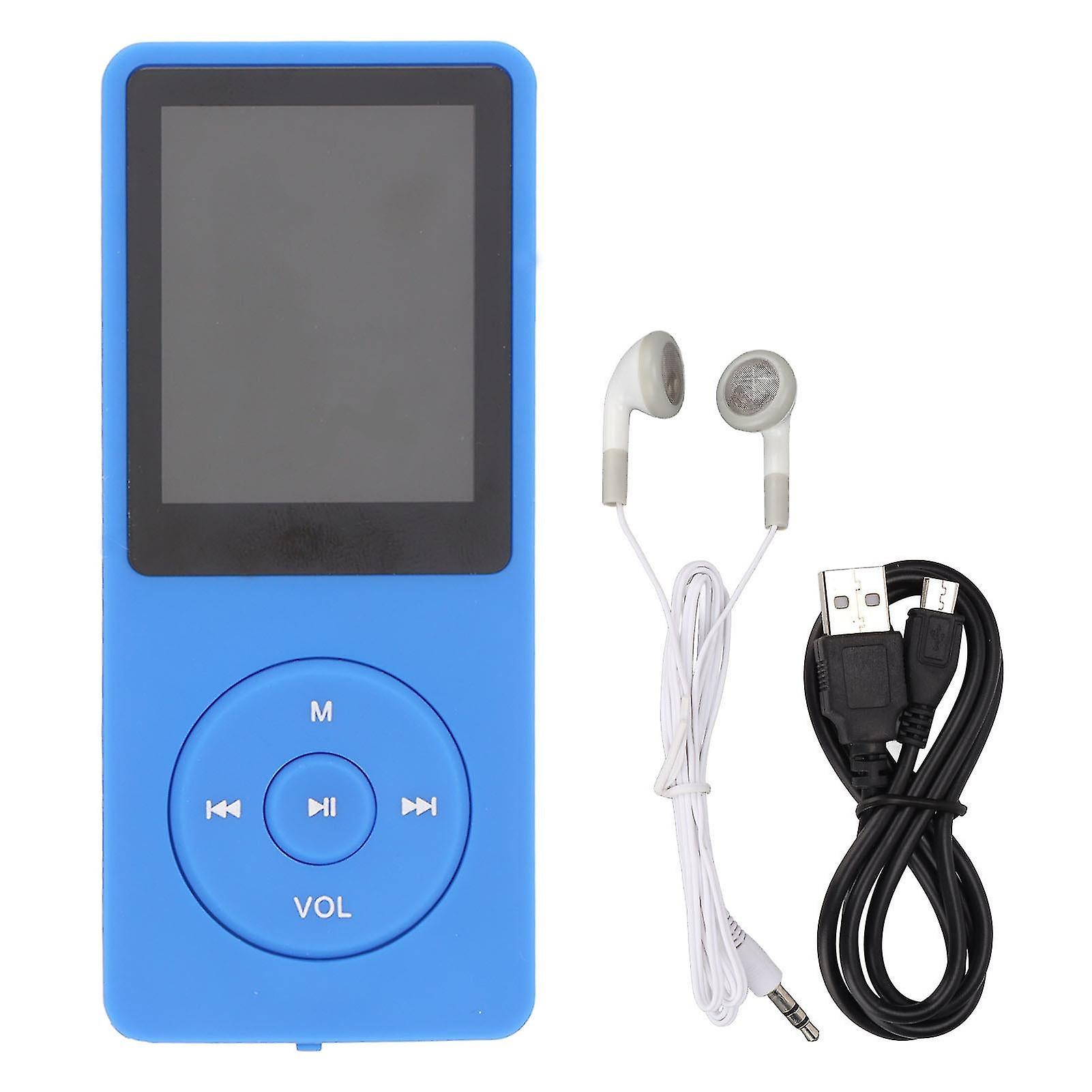 Mp3 Player 1.8 Inch Display Screen 64gb Memory Card Multifunctional Portable Mp3 Music Playerdark Blue