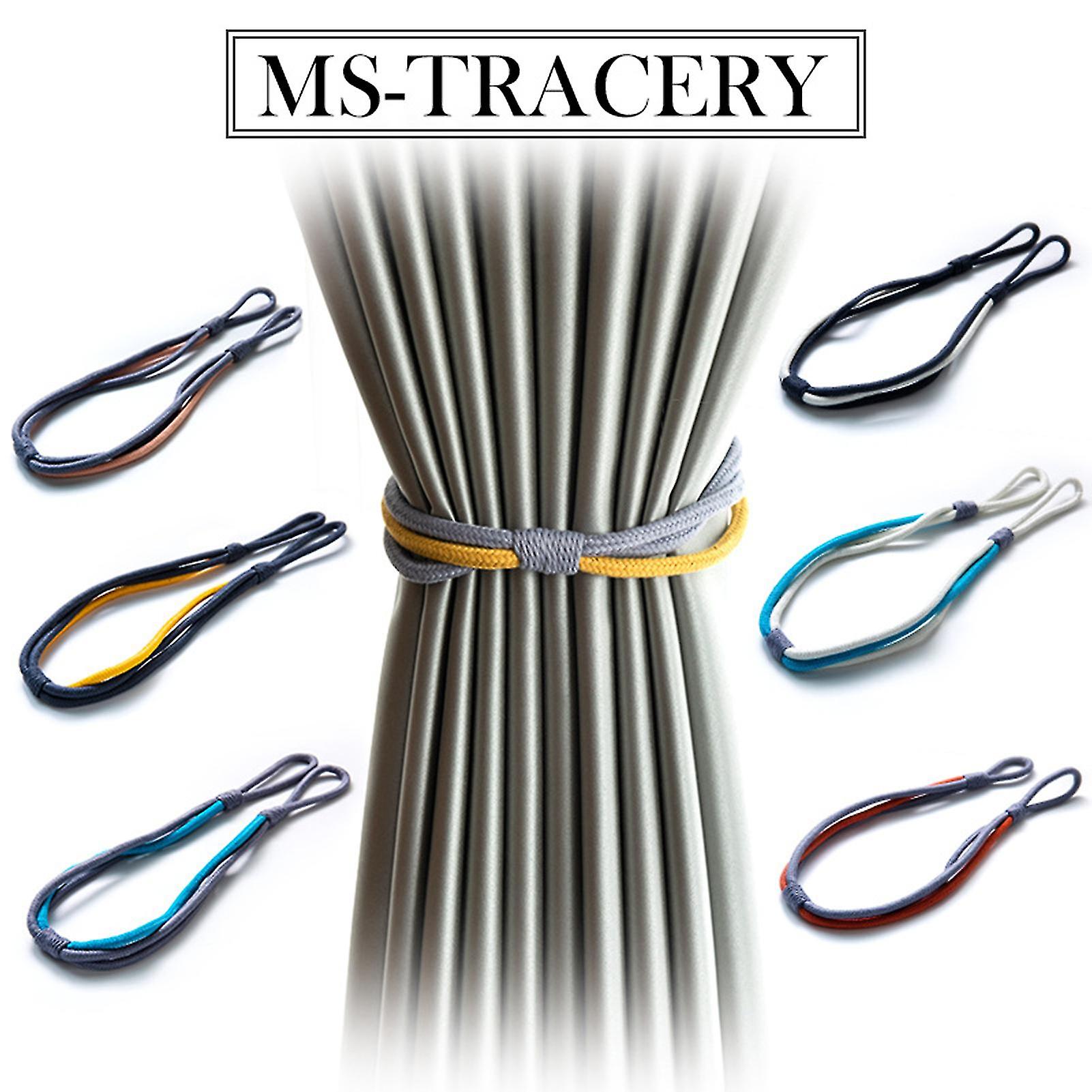 Curtain Strap Side Binding Weave Double Color Mixing Simple Style Curtain Tieback For Home