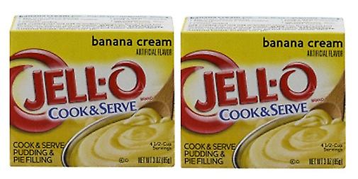Jell-O Banana Cream Cook &; Serve Pudding og Pie Fill 2 Pack