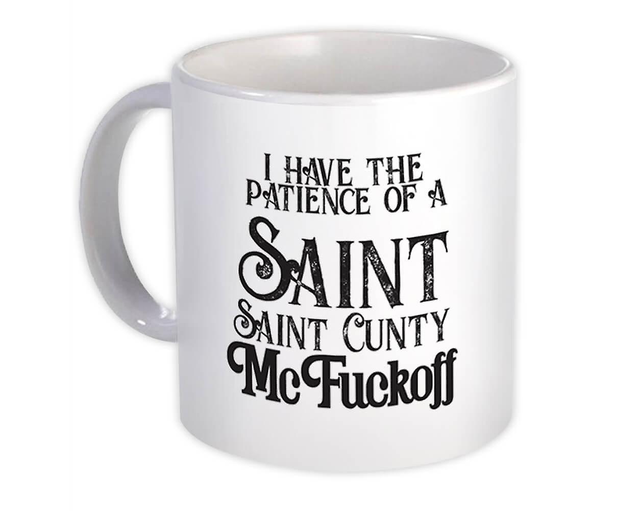 Geschenkbecher: Saint Cunty McFuckoff für