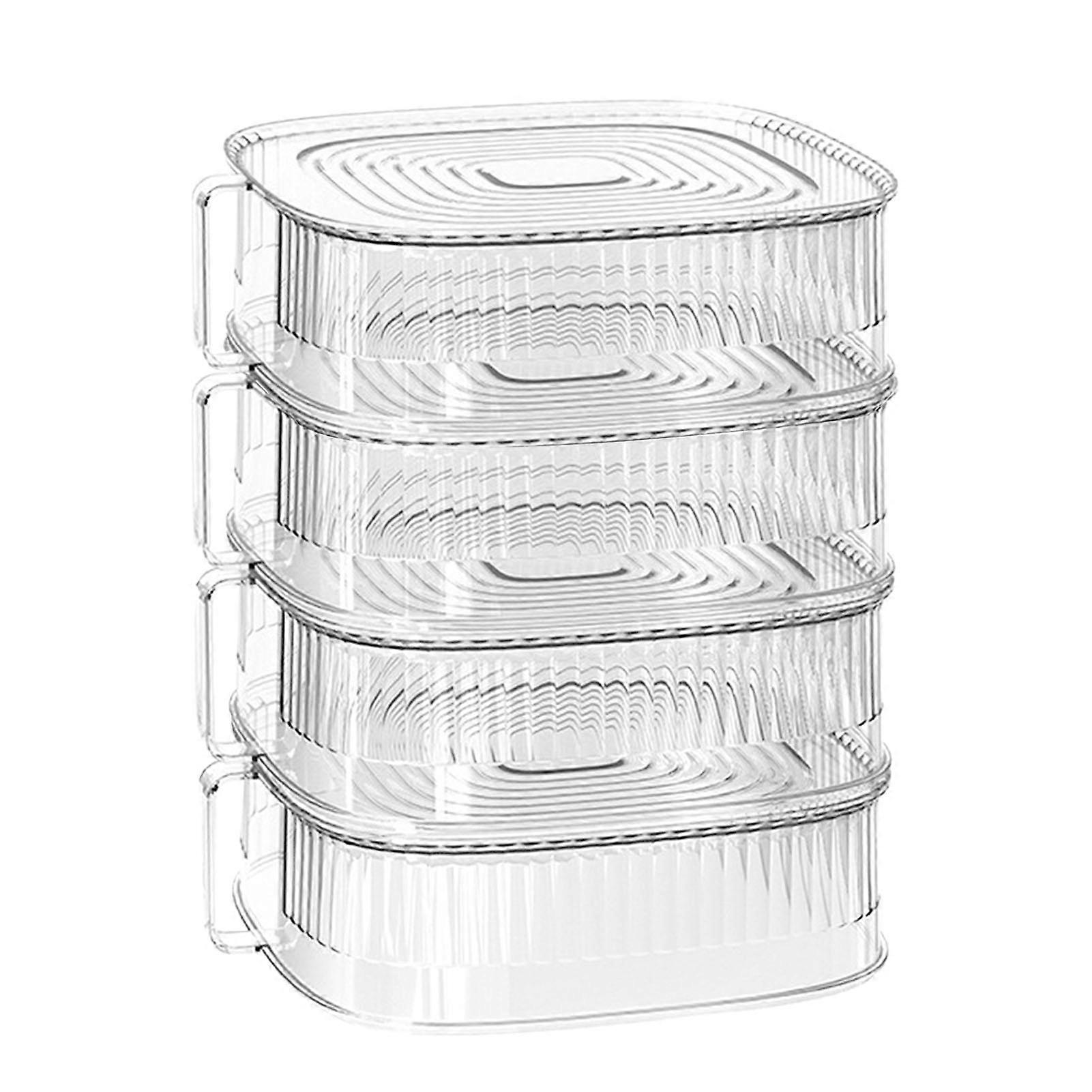 Stackable Versatile Insulation Vegetable Dish Cover - Multifunctional Kitchen Table Dustproof Food Covers for Leftovers Protection(4 Layer)