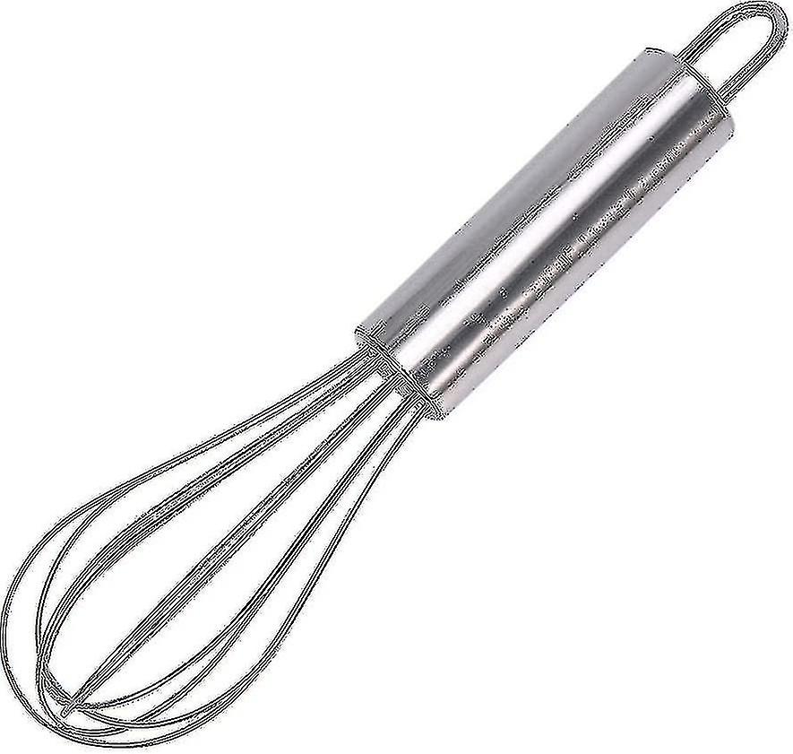 Batedor de aço inoxidável (8 polegadas, prata)