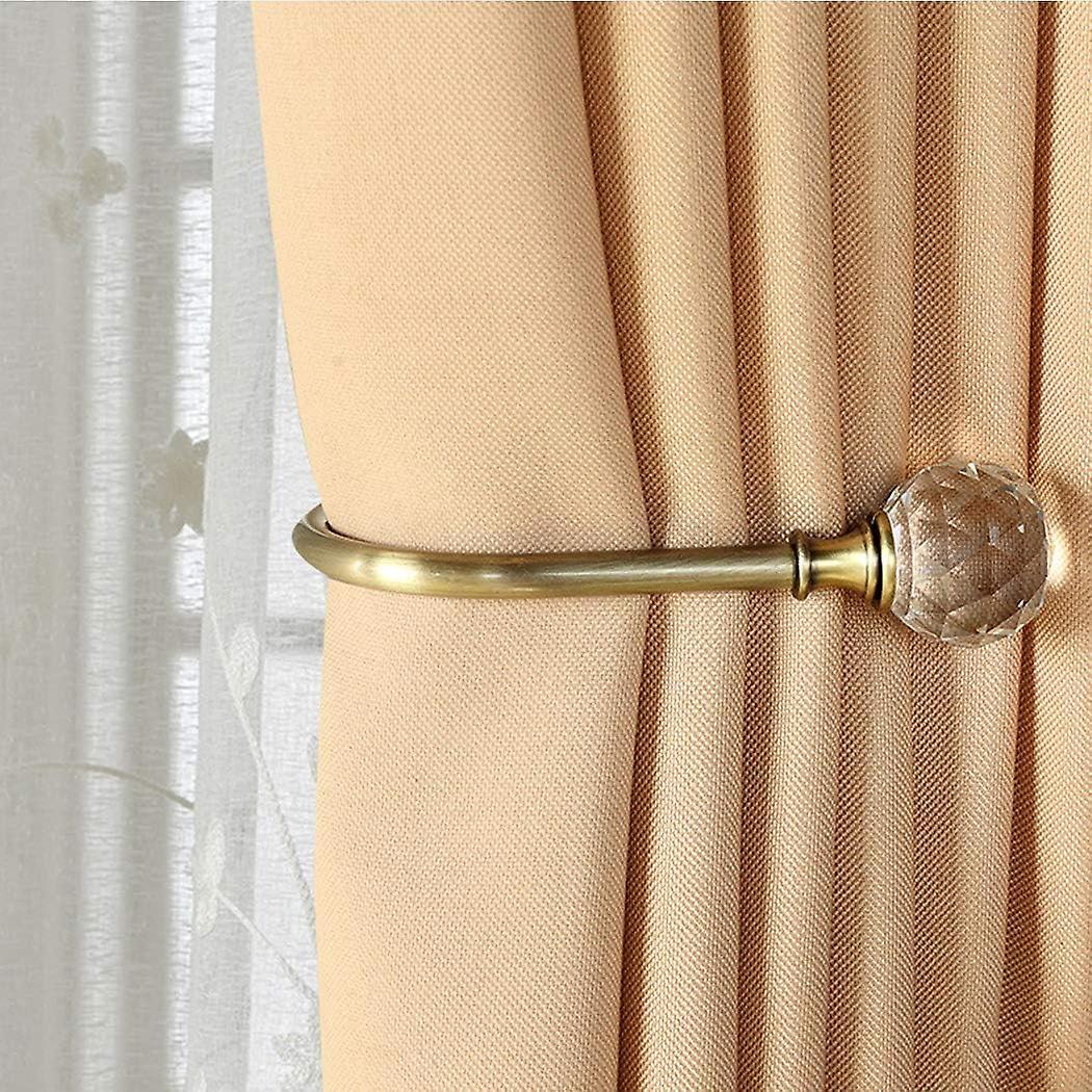 Curtain Tiebacks Metal U Wall Hooks Curtain Tiebacks, Metal Tiebacks -4pcs (Bronze)