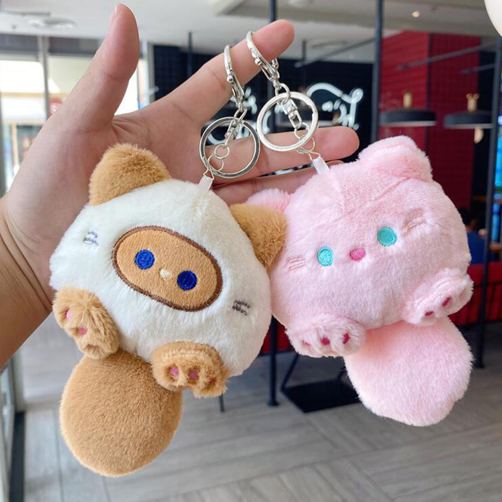 Apricot Lamb Cuddle Bear Keychain | Soft Stuffed Plush Toy For Kids