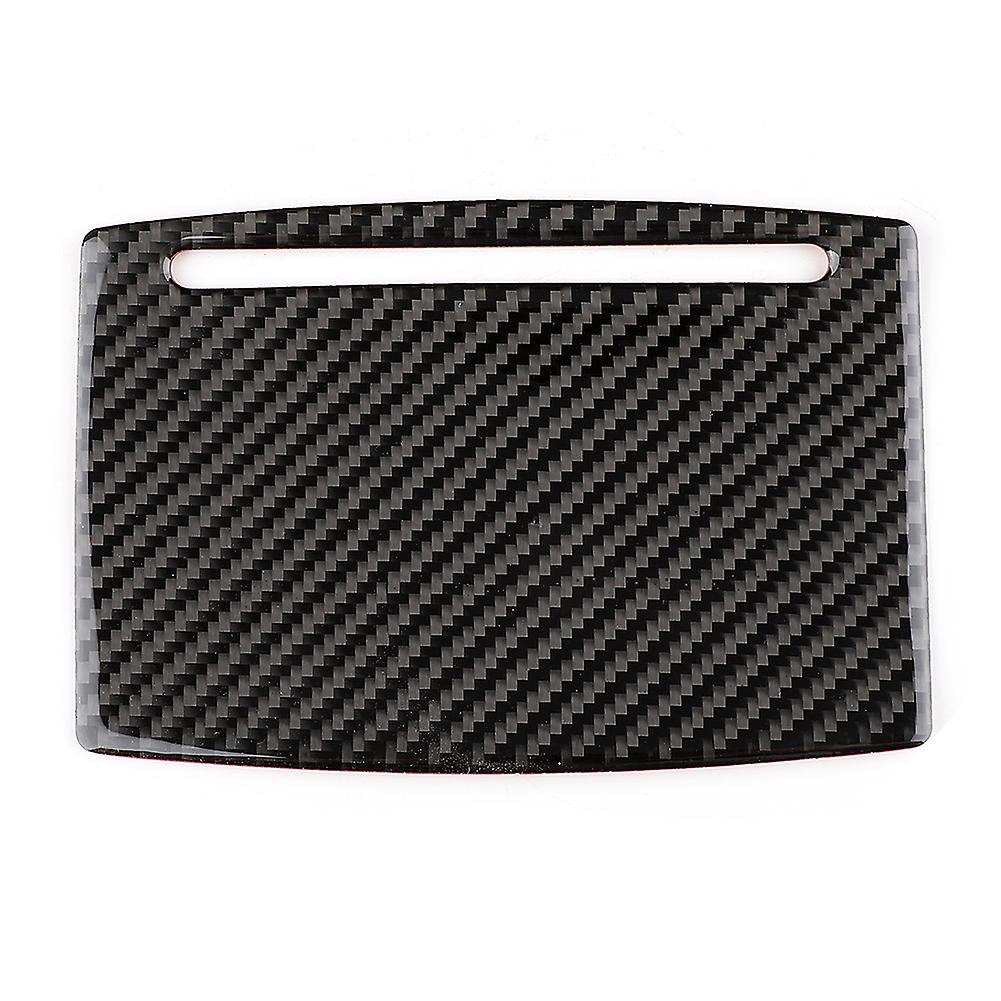 Carbon Fiber Water Cup Panel Cover Trims Fit for A6 A7 2012-2018 Left-Hand Driving