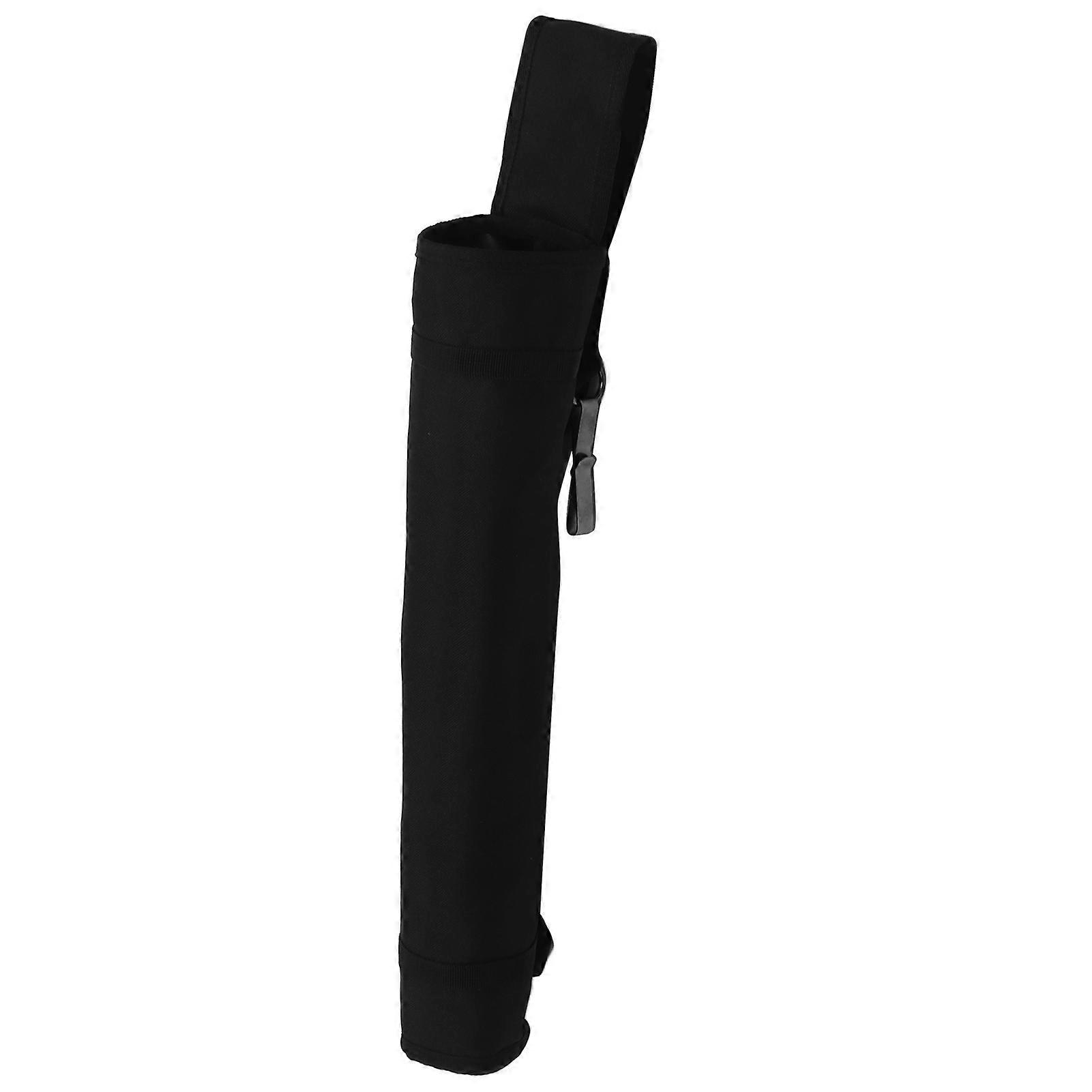 Black Portable Arrow Quiver Large Capacity Adjustable Thick Shoulder Strap Polyester Outdoor Arrow Bag