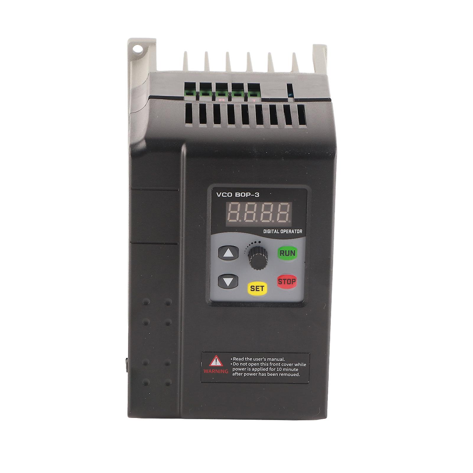 Variable Frequency Drive Single to 3 Phase VFD 220‑240V Input 0‑240V Output Motor Control 2.2kw 9.5A