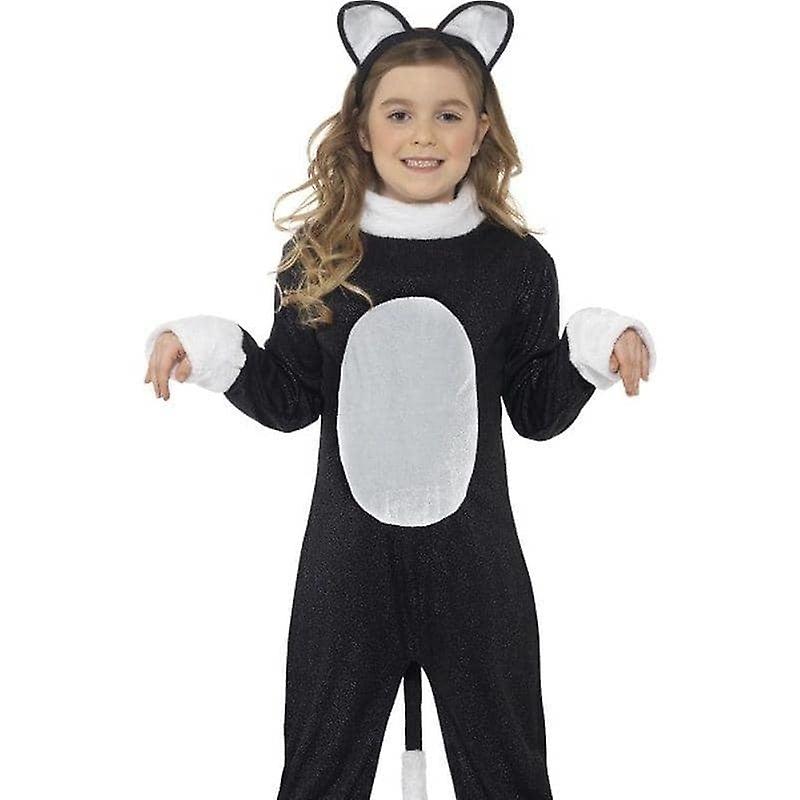 Cool Kat Kostume Børn Sort Hvid 33156l
