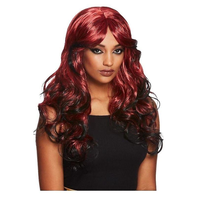 Gothic Temptress Wig Black & Red 44986