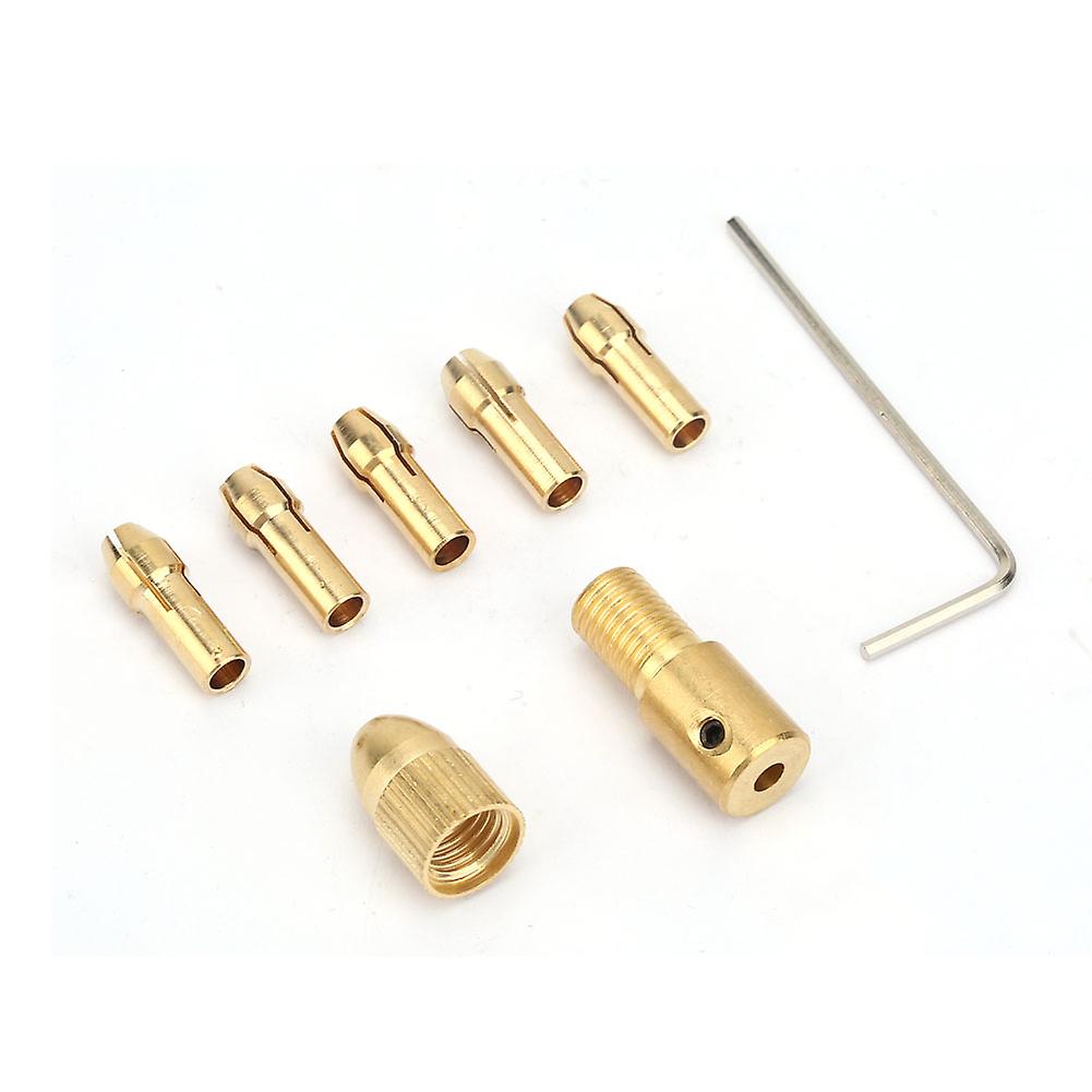 7 Pcs 0.5-3mm Electric Drill Bit Collet Micro Twist Drill Chuck Tool Adapter (3.17mm )